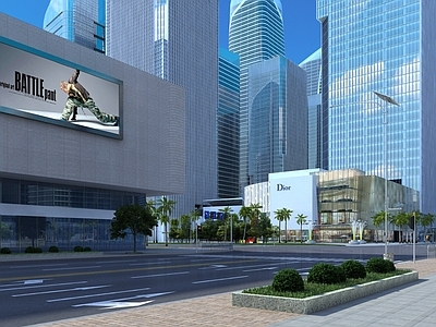 现代街道 城市街道