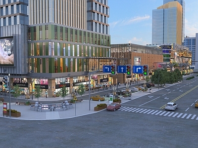 现代街道 城市街道