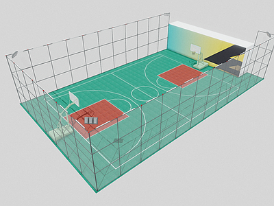 现代其他休闲娱乐空间 篮球场 室内篮球场 篮球场地设计