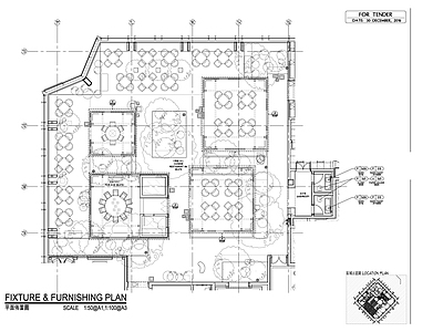 现代中餐厅 中餐厅公共大厅 施工图