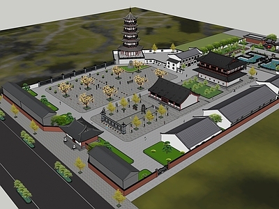 中式其他公共建筑 寺庙