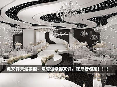 现代极简宴会厅 婚礼堂 婚礼设计 极简风格婚礼堂 美陈 婚礼宴会厅