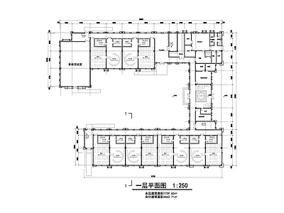 现代幼儿园建筑 18班幼儿园 C型平面 全套图纸 施工图