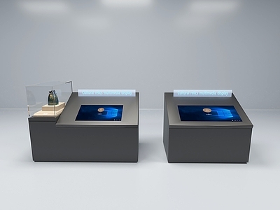商展器材 展柜 专业展柜 博物馆展柜 文 文物 多媒体一体机 触摸屏