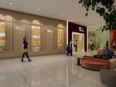 现代门头 商场SPA美容店 门头 店铺门面 美容院 商场