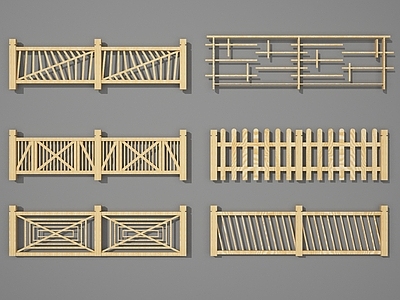 现代栏杆 木头栅栏