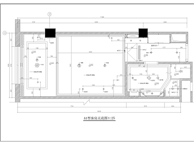 现代酒店 某大客房样板 施工图