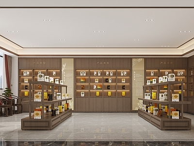 新中式其他商业空间 新中式药品展厅