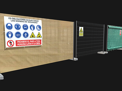 工业设备 低多边形和高多边 工地围栏 工业护栏 集装箱
