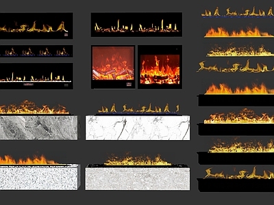 现代轻奢壁炉 火焰壁炉 装饰壁炉