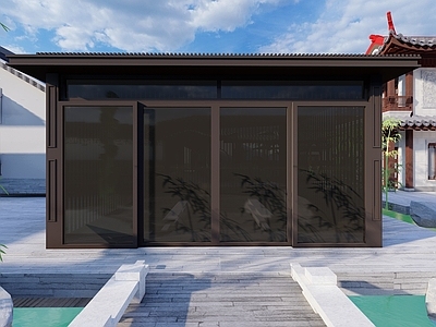 新中式中式庭院小品 凉亭 中式 庭院