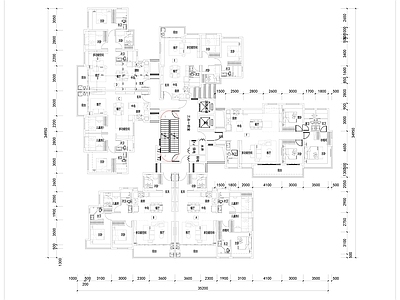 现代住宅楼建筑 华南地区超高层 施工图