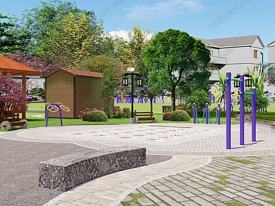 新中式中式广场景观 中式美丽乡村广场 美丽乡村小公园 乡村文化公园 街角口袋公园 乡村庭院公园