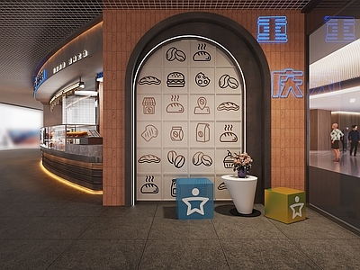 现代其他商业空间 烘焙店方案设计