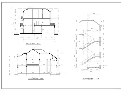 现代住宅楼建筑 自建房 施工图