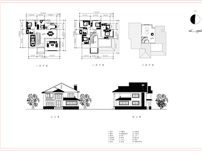 欧式住宅楼建筑 自建房 施工图