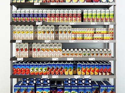 现代轻奢其他柜子 超市 商品架 物品标签 货柜 果汁