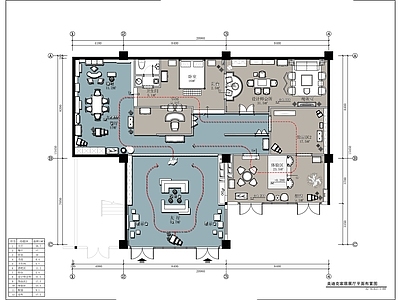现代美式商场 国际家具展厅 施工图