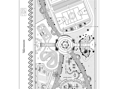 现代公园景观 公园地形图 湿地公园 休闲公园 口袋公园 施工图