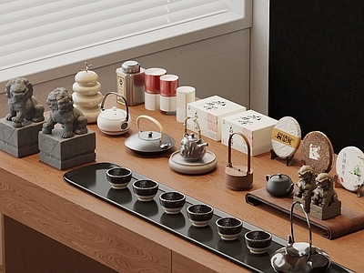 茶具 茶具摆件 茶叶 茶壶 茶杯