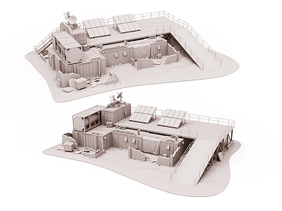 现代新中式其他建筑外观 户外建筑 废墟 沙漠废墟