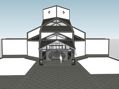 新中式现代展览馆建筑 苏州博物馆