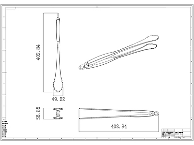 现代新中式厨房设施 用品 烧烤 烧烤夹子 炊具 施工图