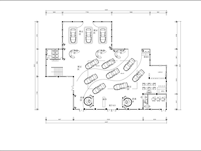 现代展厅 汽车销售 施工图