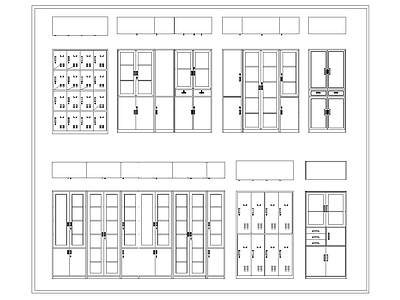 现代柜子 文件柜 储物柜 更 施工图