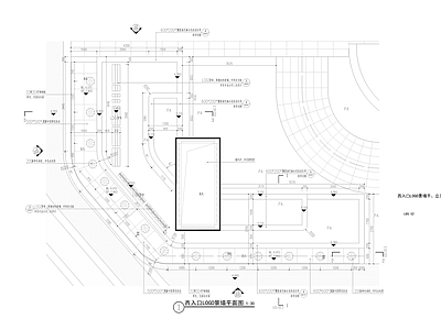 现代新中式入口节点 logo字体 特色景墙 特色涌泉水景 特色字体 施工图 入口