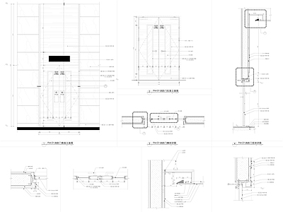 现代门节点 防火节点 大样 详图 剖面 施工图