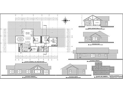 现代住宅楼建筑 二层房屋图纸 自建房 施工图