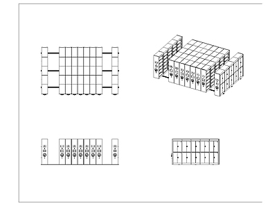 现代柜子 密集柜 档案柜 文件柜 施工图