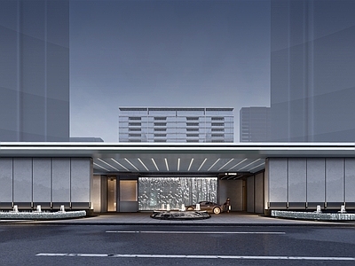 现代轻奢小公建 豪宅小区厅 实景示范区 售楼处 地下会所