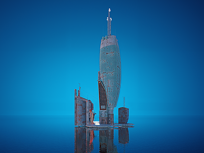 现代工业其他商业建筑 赛博朋克 蒸汽朋克 科幻未来 元宇宙 科技