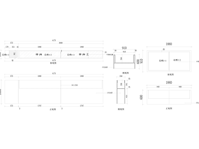 现代极简茶餐厅 坛架生产图 施工图