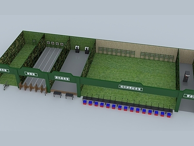 现代其他娱乐空间 射击馆 军事用品 真人射击馆 仓库射击馆