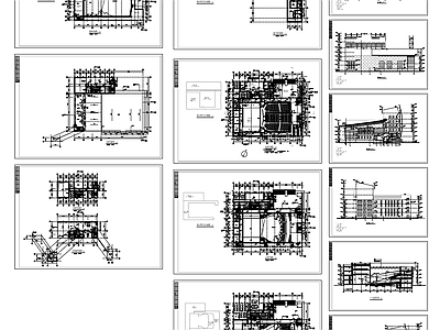 现代其他建筑 影剧院建筑图 施工图 建筑