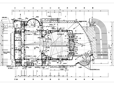 现代其他建筑 某影剧院建筑施工 施工图 建筑