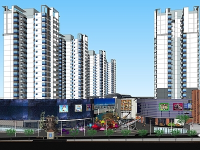 现代商场建筑 商业多层 商业 综合体 商场 mall