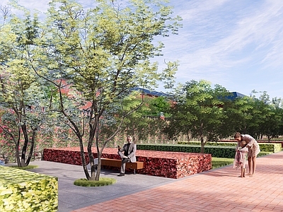 现代口袋公园 现代风格公园