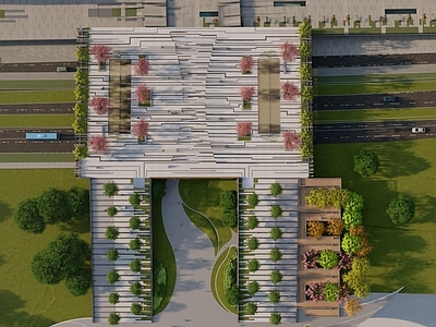 现代广场景观 光明科学公园 城市 现代风格