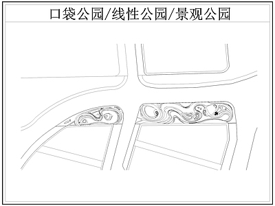 现代公园景观 口袋公园 线性公园 带状公园 施工图