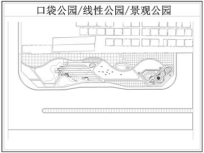 现代公园景观 口袋公园 线性公园 带状公园 施工图