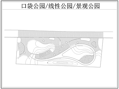现代公园景观 口袋公园 线性公园 带状公园 施工图
