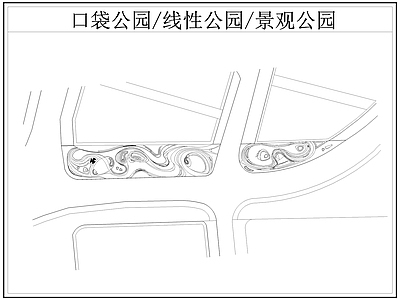现代公园景观 口袋公园 线性公园 带状公园 施工图