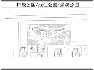 现代公园景观 口袋公园 线性公园 带状公园 施工图