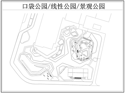 现代公园景观 口袋公园 线性公园 带状公园 施工图