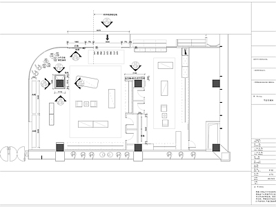 现代服装店 奢品服装店平立面 施工图