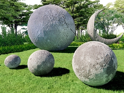 现代禅意其他灯具 现代月球灯氛围灯 发光圆形灯 月球装饰品 灯月亮灯